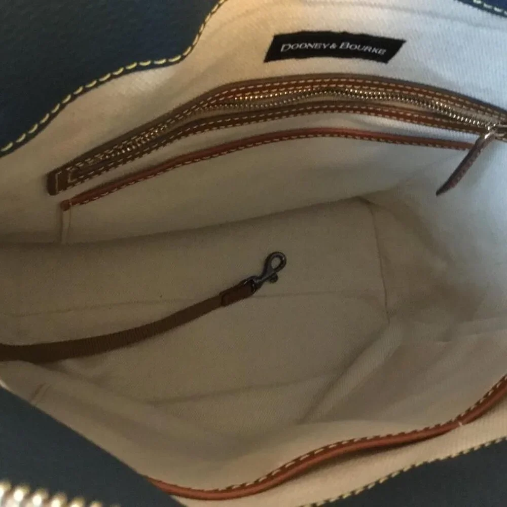 Dooney & Bourke Pebble Grain Camden Hobo Shoulder Bag Navy Blue NWOT - Picture 12 of 12